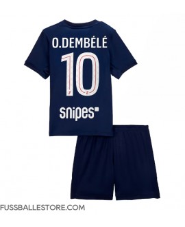 Günstige Paris Saint-Germain Ousmane Dembele #10 Heimtrikotsatz Kinder 2025-26 Kurzarm (+ Kurze Hosen)